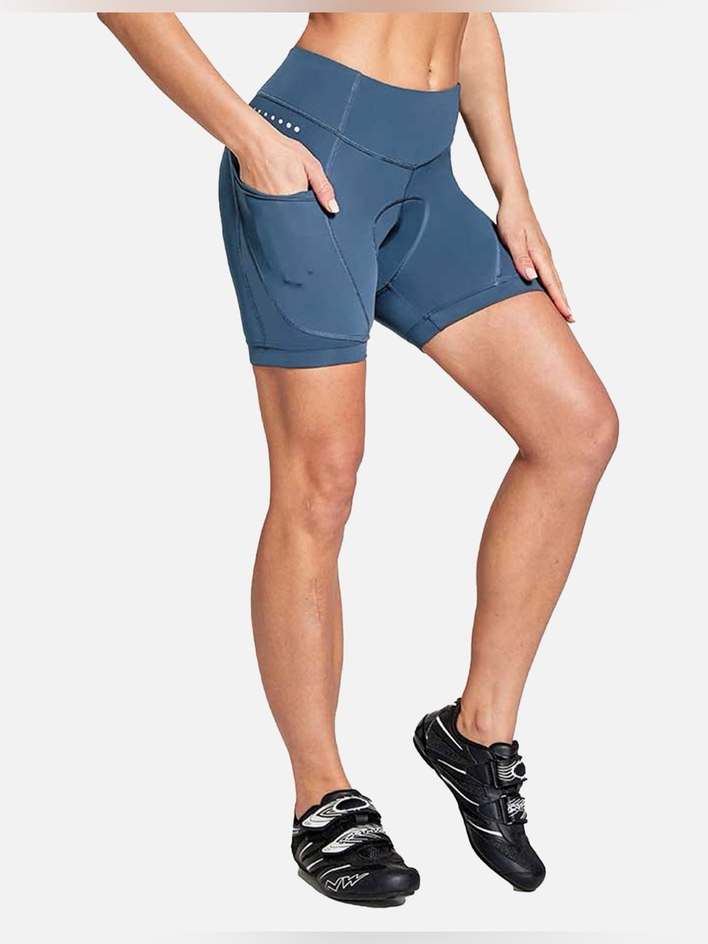 Baleaf Women's V-Waist Padded Cycling Shorts 3 inch inseam